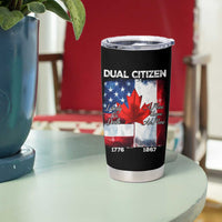 Funny Canadian American Tumbler Cup Dual Citizen Liberty Or Death A Mari Usque Ad Mare - Wonder Print Shop