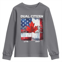 Funny Canadian American Youth Sweatshirt Dual Citizen Liberty Or Death A Mari Usque Ad Mare - Wonder Print Shop