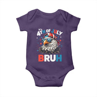 Funny Eagle It's 4th Of July Bruh Baby Onesie Patriotic Bald Eagle American Flag - Wonder Print Shop