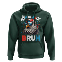 Funny Eagle It's 4th Of July Bruh Hoodie Patriotic Bald Eagle American Flag - Wonder Print Shop