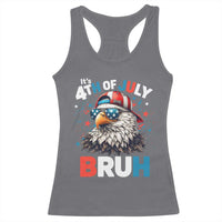 Funny Eagle It's 4th Of July Bruh Racerback Tank Top Patriotic Bald Eagle American Flag - Wonder Print Shop