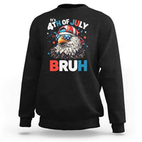 Funny Eagle It's 4th Of July Bruh Sweatshirt Patriotic Bald Eagle American Flag - Wonder Print Shop