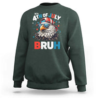 Funny Eagle It's 4th Of July Bruh Sweatshirt Patriotic Bald Eagle American Flag - Wonder Print Shop