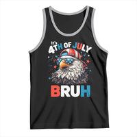 Funny Eagle It's 4th Of July Bruh Tank Top Patriotic Bald Eagle American Flag - Wonder Print Shop