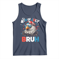 Funny Eagle It's 4th Of July Bruh Tank Top Patriotic Bald Eagle American Flag - Wonder Print Shop