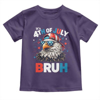 Funny Eagle It's 4th Of July Bruh Toddler T Shirt Patriotic Bald Eagle American Flag - Wonder Print Shop