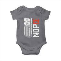 Funny Nope No Kings Vintage American Flag Baby Onesie - Wonder Print Shop