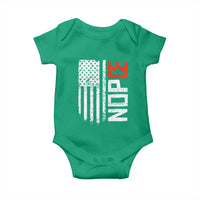 Funny Nope No Kings Vintage American Flag Baby Onesie - Wonder Print Shop