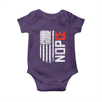 Funny Nope No Kings Vintage American Flag Baby Onesie - Wonder Print Shop