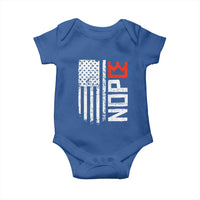 Funny Nope No Kings Vintage American Flag Baby Onesie - Wonder Print Shop