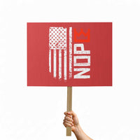 Funny Nope No Kings Vintage American Flag Protest Sign - Wonder Print Shop
