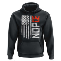 Funny Nope No Kings Vintage American Flag Hoodie - Wonder Print Shop