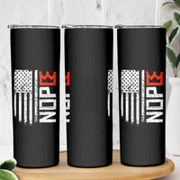 Funny Nope No Kings Vintage American Flag Skinny Tumbler - Wonder Print Shop