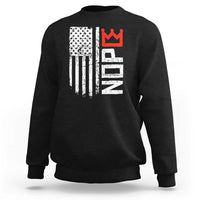 Funny Nope No Kings Vintage American Flag Sweatshirt - Wonder Print Shop
