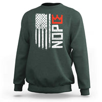 Funny Nope No Kings Vintage American Flag Sweatshirt - Wonder Print Shop
