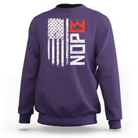 Funny Nope No Kings Vintage American Flag Sweatshirt - Wonder Print Shop