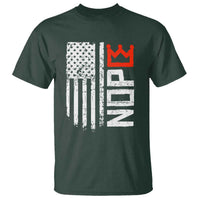 Funny Nope No Kings Vintage American Flag T Shirt - Wonder Print Shop