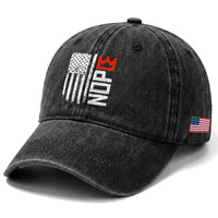 Funny Nope No Kings Vintage American Flag Washed Cotton Baseball Cap