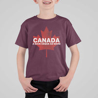 Funny Canada A Mari Usque Ad Mare T Shirt For Kid Canadian Flag Patriotic - Wonder Print Shop