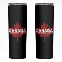 Funny Canada A Mari Usque Ad Mare Skinny Tumbler Canadian Flag Patriotic - Wonder Print Shop