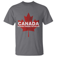 Funny Canada A Mari Usque Ad Mare T Shirt Canadian Flag Patriotic - Wonder Print Shop