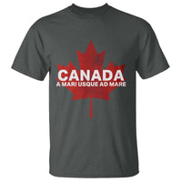 Funny Canada A Mari Usque Ad Mare T Shirt Canadian Flag Patriotic - Wonder Print Shop