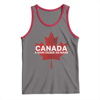 Funny Canada A Mari Usque Ad Mare Tank Top Canadian Flag Patriotic - Wonder Print Shop