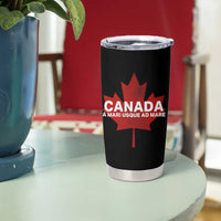 Funny Canada A Mari Usque Ad Mare Tumbler Cup Canadian Flag Patriotic - Wonder Print Shop