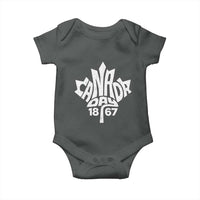 Funny Proud Canadian Canada Day 1867 Baby Onesie Vintage Maple Leaf - Wonder Print Shop