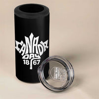 Funny Proud Canadian Canada Day 1867 4 in 1 Can Cooler Tumbler Vintage Maple Leaf - Wonder Print Shop