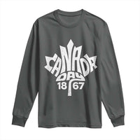 Funny Proud Canadian Canada Day 1867 Long Sleeve Shirt Vintage Maple Leaf - Wonder Print Shop