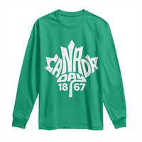 Funny Proud Canadian Canada Day 1867 Long Sleeve Shirt Vintage Maple Leaf - Wonder Print Shop