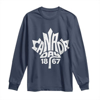 Funny Proud Canadian Canada Day 1867 Long Sleeve Shirt Vintage Maple Leaf - Wonder Print Shop