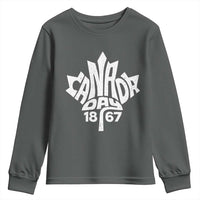 Funny Proud Canadian Canada Day 1867 Youth Sweatshirt Vintage Maple Leaf - Wonder Print Shop