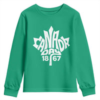 Funny Proud Canadian Canada Day 1867 Youth Sweatshirt Vintage Maple Leaf - Wonder Print Shop
