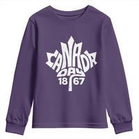 Funny Proud Canadian Canada Day 1867 Youth Sweatshirt Vintage Maple Leaf - Wonder Print Shop