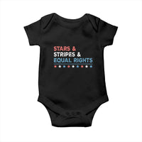 Stars Stripes And Equal Rights Baby Onesie 4th Of July Women's Rights - Wonder Print Shop
