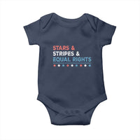 Stars Stripes And Equal Rights Baby Onesie 4th Of July Women's Rights - Wonder Print Shop