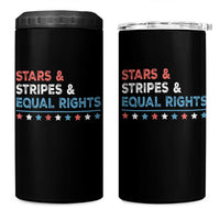 Stars Stripes And Equal Rights 4 in 1 Can Cooler Tumbler 4th Of July Women's Rights - Wonder Print Shop