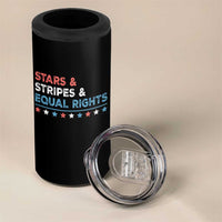 Stars Stripes And Equal Rights 4 in 1 Can Cooler Tumbler 4th Of July Women's Rights - Wonder Print Shop