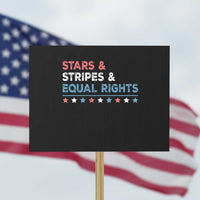 Stars Stripes And Equal Rights Protest Sign 4th Of July Women's Rights - Wonder Print Shop