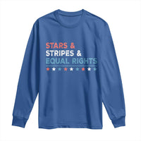 Stars Stripes And Equal Rights Long Sleeve Shirt 4th Of July Women's Rights - Wonder Print Shop
