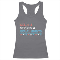 Stars Stripes And Equal Rights Racerback Tank Top 4th Of July Women's Rights - Wonder Print Shop