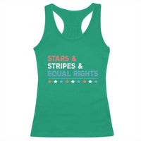 Stars Stripes And Equal Rights Racerback Tank Top 4th Of July Women's Rights - Wonder Print Shop