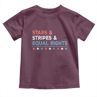 Stars Stripes And Equal Rights Toddler T Shirt 4th Of July Women's Rights - Wonder Print Shop