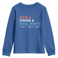 Stars Stripes And Equal Rights Youth Sweatshirt 4th Of July Women's Rights - Wonder Print Shop