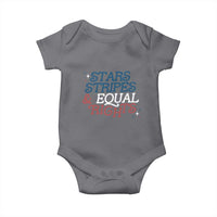 Stars Stripes And Equal Rights Baby Onesie 4th Of July Liberal American - Wonder Print Shop