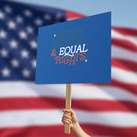 Stars Stripes And Equal Rights Protest Sign 4th Of July Liberal American - Wonder Print Shop