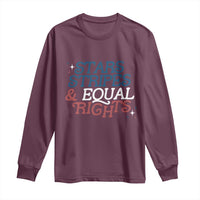 Stars Stripes And Equal Rights Long Sleeve Shirt 4th Of July Liberal American - Wonder Print Shop
