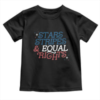 Stars Stripes And Equal Rights Toddler T Shirt 4th Of July Liberal American - Wonder Print Shop